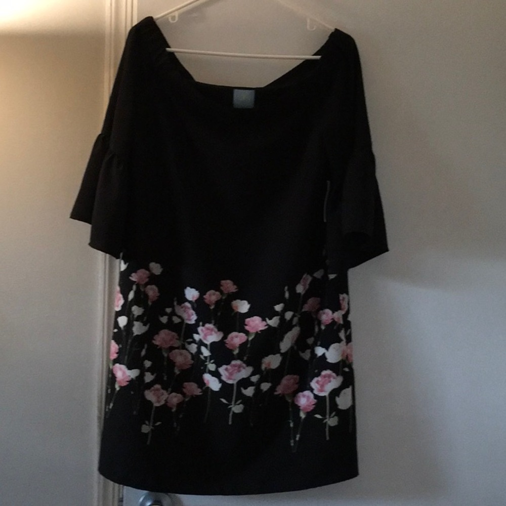 Gorgeous ce ce off the shoulder three-quarter sleeve dress